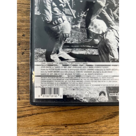 Sands Of Iwo Jima DVD 1949 War Film John Wayne Action Movie Pre-Owned - Picture 3 of 4